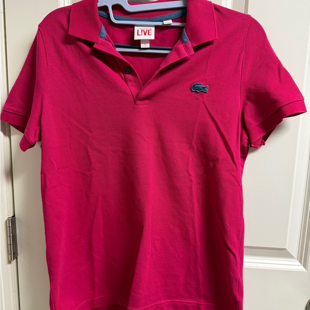 Lacoste Fuchsia Polo Shirt, XS